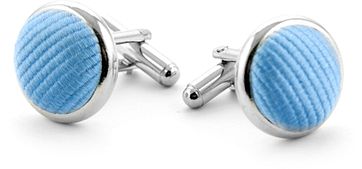 Manschettenknöpfe Seide Blau F02