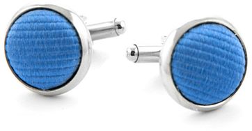 Manschettenknöpfe Seide Königsblau F05