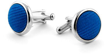 Manschettenknöpfe Seide Kobaltblau F65