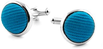 Manschettenknöpfe Seide Ozeanblau F32