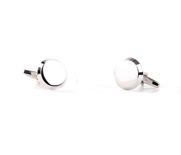 Manschettenkn&ouml;pfe Silber Rund