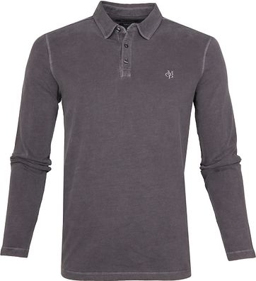 Marc O'Polo LS Poloshirt Antraciet