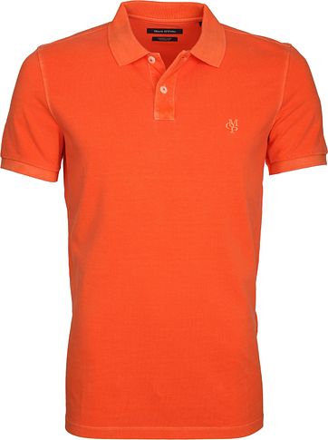 Marc Opolo Polo Garment Dyed Oranje marc opolo kopen in de aanbieding Marc Opolo Polo Garment Dyed Oranje marc opolo kopen in de aanbieding