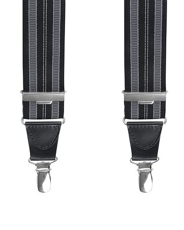 Michaelis Hosenträger Streifen Schwarz Grau