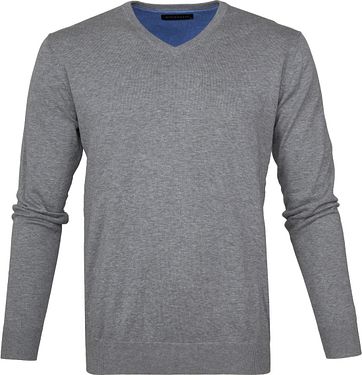 Michaelis Pullover V-Hals Grau