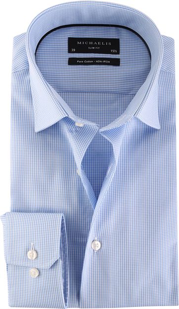 Michaelis Shirt Skinny Blue Check