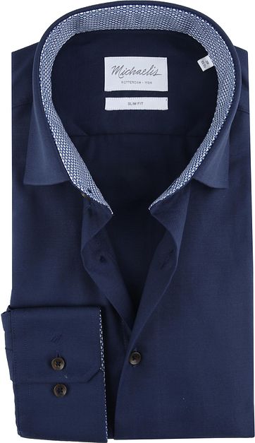 Michaelis Shirt Skinny Navy Twill