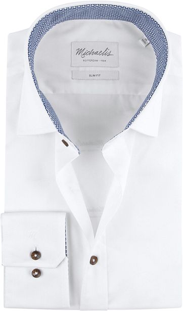 Michaelis Shirt Skinny White Twill