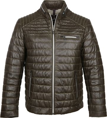 Milestone Terenzio Jas Leer Donkergroen