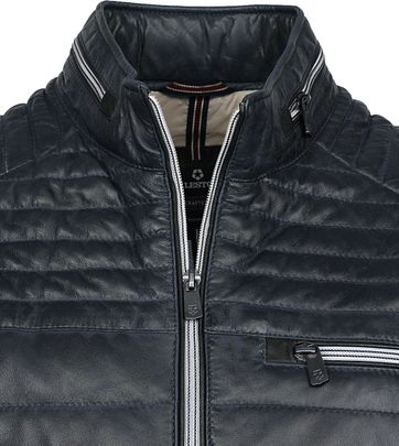 Milestone Terenzio Leather Dark Blue Jacket