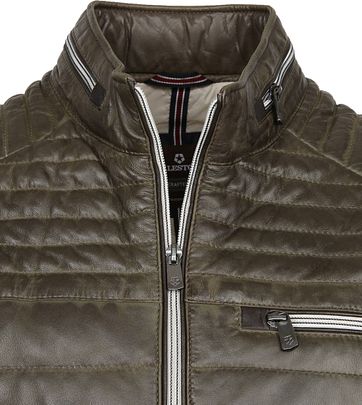 Milestone Terenzio Leather Dunkelgrün Jacke