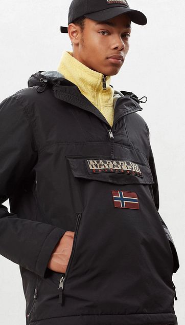 Napapijri Anorak Rainforest Pocket Schwarz Napapijri Anorak Rainforest Pocket Schwarz