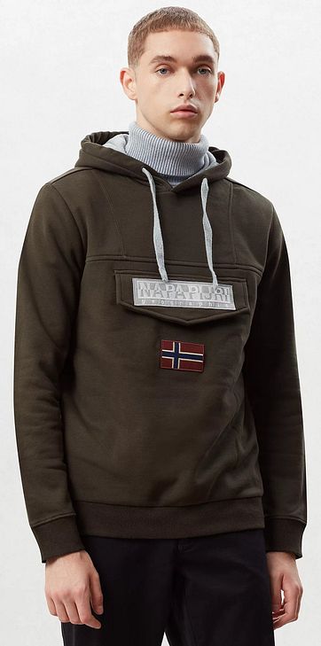 napapijri burgee hoodie grey