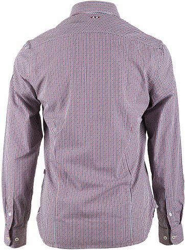 Napapijri Hemd Glash Blau Rot Kariert