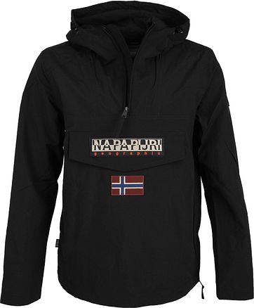 black napapijri hoodie