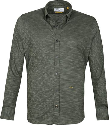New In Town Casual Overhemd Donkergroen