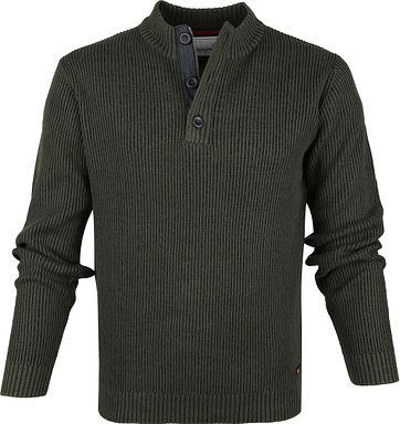 No-Excess Dark Green Half Zipper