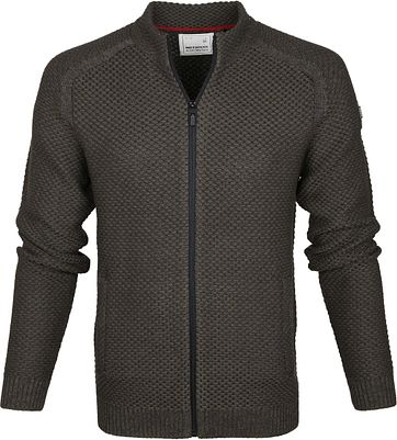 Noexcess No Excess Full Zip Cardigan Army noexcess kopen in de aanbieding