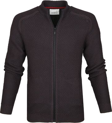 No-Excess Full Zip Cardigan Bruin