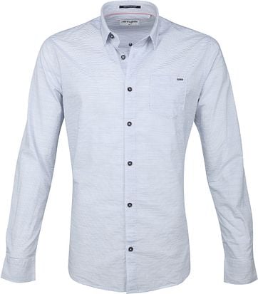 No-Excess Hemd Streifen Blau