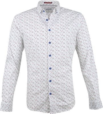 No-Excess Hemd Weiß Blau