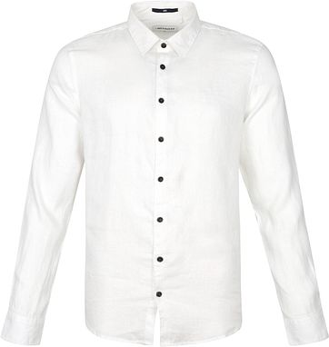No-Excess Linen Shirt 11410234 White
