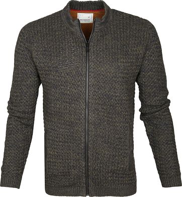 No-Excess Motorcollar Cardigan Armee