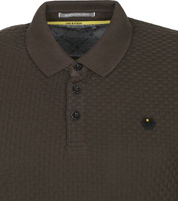 No-Excess Polo Shirt Solid Jacquard Dark Green