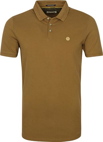 No-Excess Polo Shirt Stone Washed Olive Green