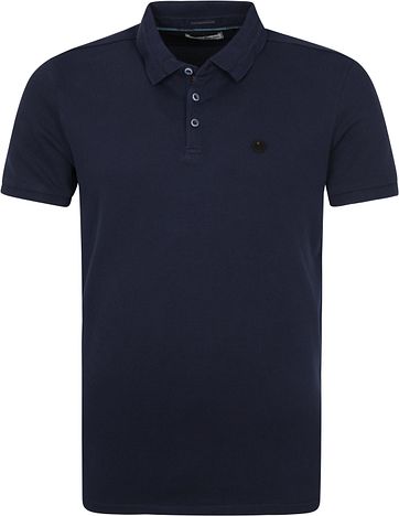 No-Excess Polo Stone Washed Donkerblauw