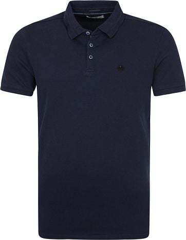 No-Excess Polo Stone Washed Dunkelblau