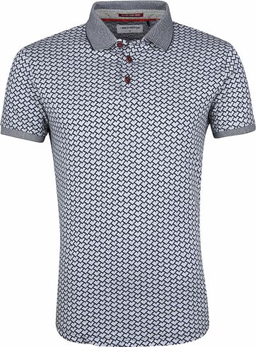 No Excess Poloshirt Navy Grau