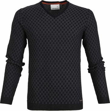 No-Excess Pullover Jacquard Dark Grey