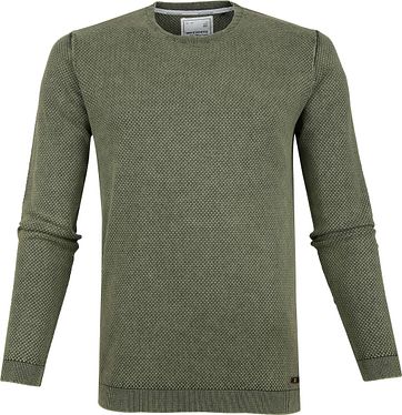 No-Excess Pullover Pique Donkergroen