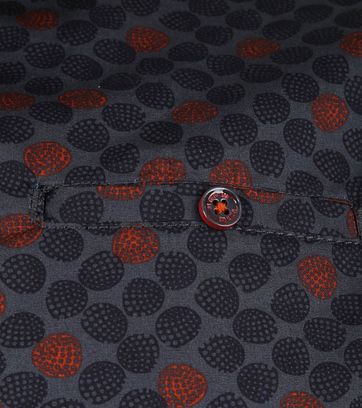 No-Excess Shirt Print Antraciet