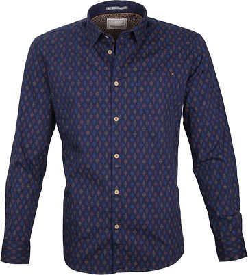 No-Excess Shirt Print Navy