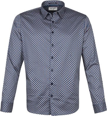 No-Excess Shirt Print Pattern Blue