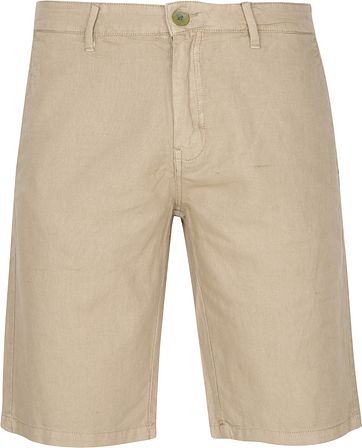 No-Excess Short Garment Dyed Leinen Khaki