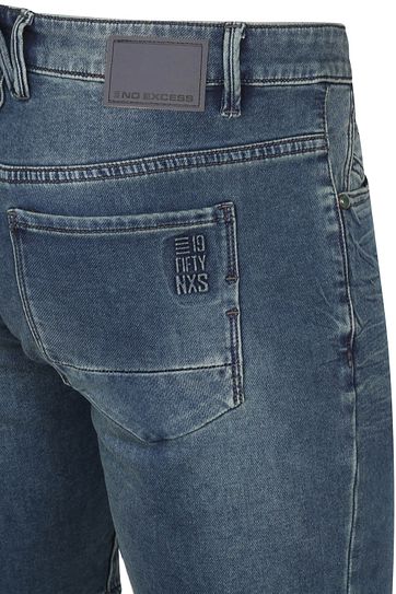 No-Excess Short Jog Stretch Donkerblauw Denim