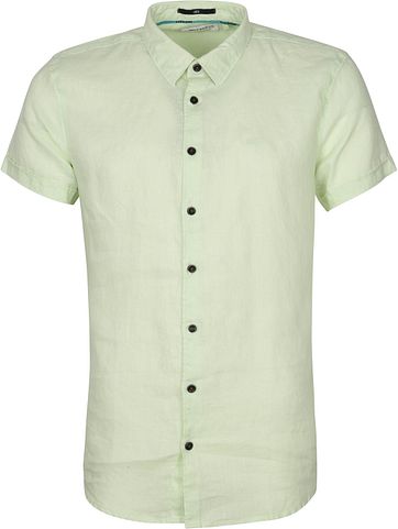 No-Excess SS Shirt Linen Lime Green