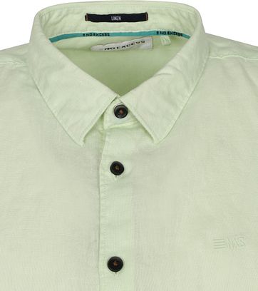 No-Excess SS Shirt Linen Lime Green