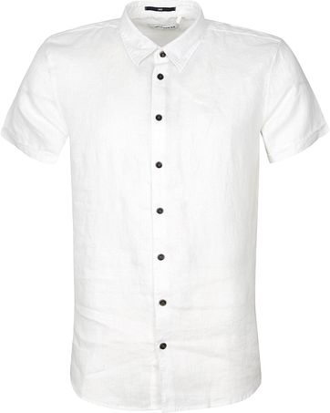 No-Excess SS Shirt Linen White