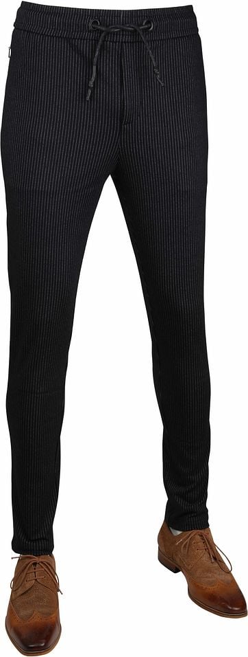 No-Excess Striped Broek Zwart