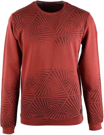 No-Excess Sweater Brique Print