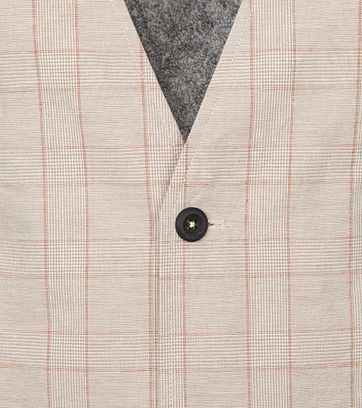 No Excess Waistcoat Pane Khaki