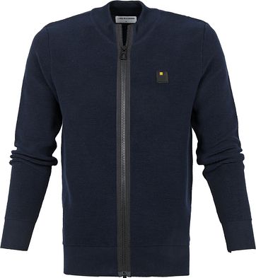 No-Excess Zip Cardigan Navy