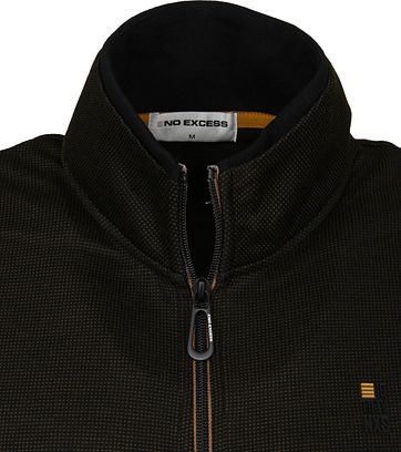 No-Excess Zip Weste Design Dunkelgrün