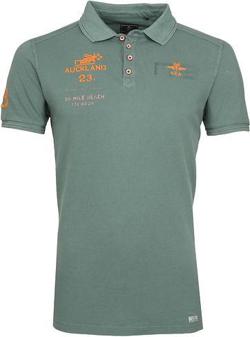 New Zealand Auckland Nza Pahiatua Poloshirt Groen new zealand auckland kopen in de aanbieding