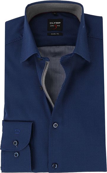 OLYMP Blauw Level 5 Overhemd