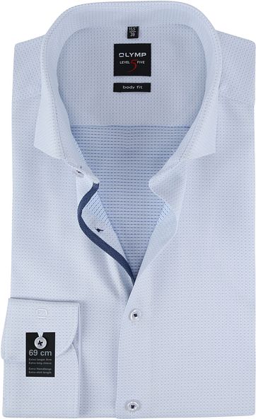 OLYMP Hemd Lvl 5 Dessin Hellblau SL7